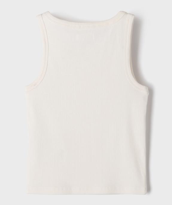 Débardeu court en maille côtelée fille vue3 - GEMO 4G FILLE - GEMO