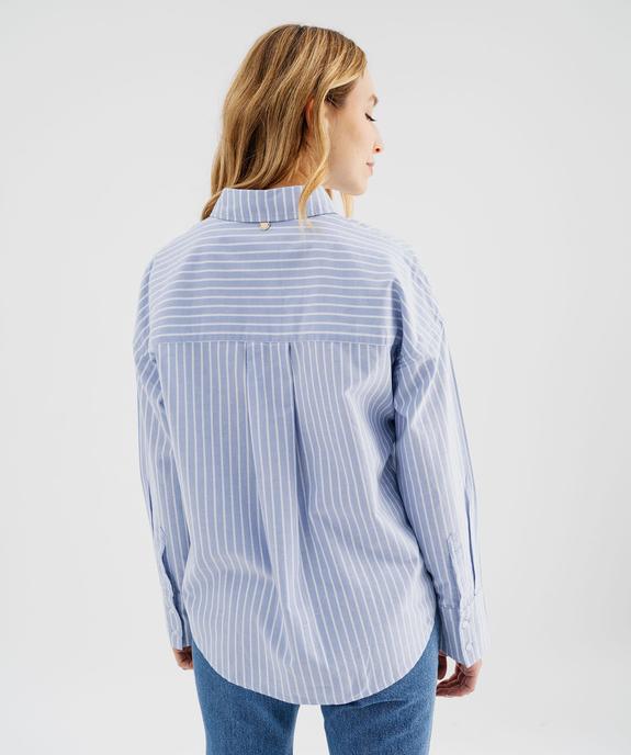 Chemise rayée en coton femme - LuluCastagnette vue4 - LULU CASTAGNETTE GEMO FOR GOOD - GEMO