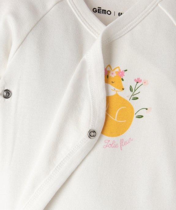 Ensemble 3 pièces spécial nuit bébé fille vue2 - GEMO(BB COUCHE) - GEMO