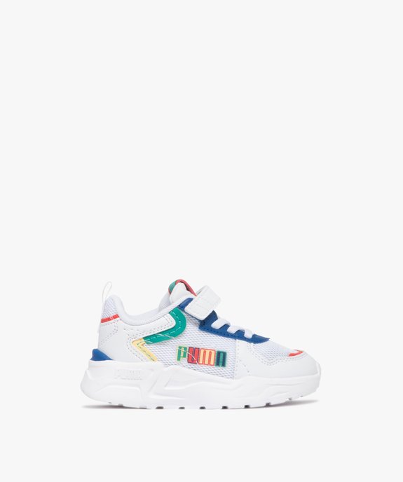 Baskets garçon en mesh et à scratch avec semelle épaisse - Puma vue1 - PUMA - GEMO