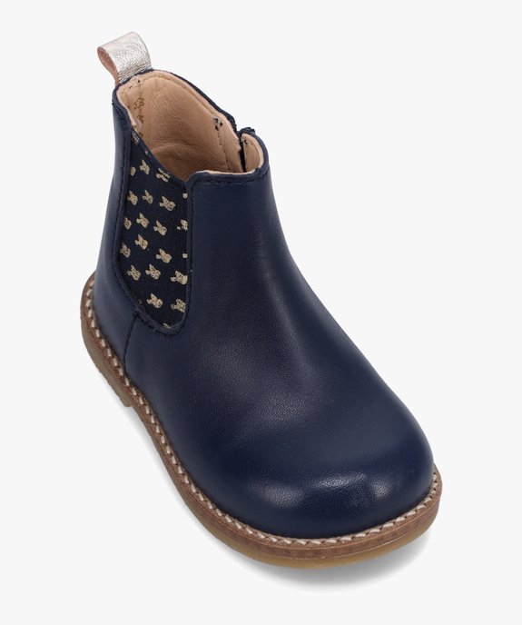 Boots bébé fille style Chelsea en cuir uni – NA! vue5 - NA! - GEMO