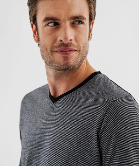 Pyjama bicolore à manches longues homme vue6 - GEMO 4G HOMME - GEMO