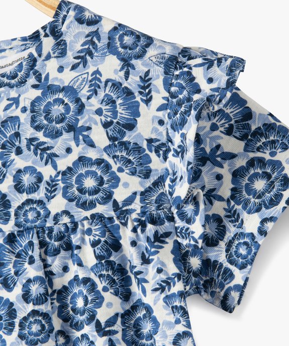 Tee-shirt bébé fille fleuri à manches courtes - LuluCastagnette vue2 - LULUCASTAGNETTE - GEMO