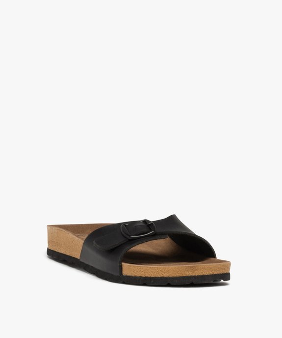 Mules femme plates à bride à boucle ajustable vue2 - GEMO (CASUAL) - GEMO
