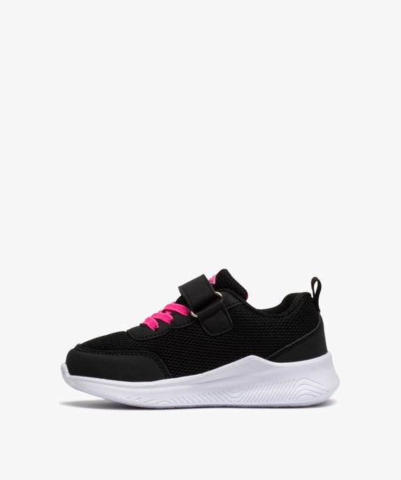 Baskets fille style running bicolores à lacets et scratch - Umbro vue3 - UMBRO - GEMO