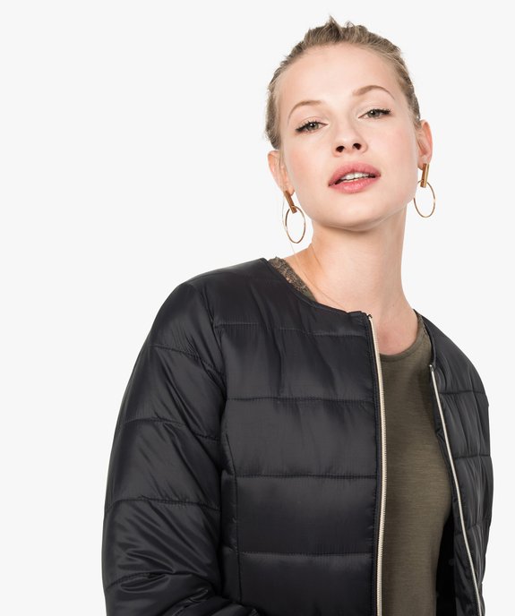 Doudoune femme légère avec col rond et fermeture zippée vue2 - GEMO(FEMME PAP) - GEMO