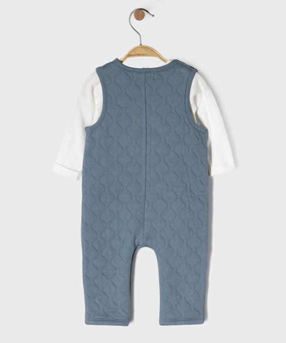 Ensemble 2 pièces bébé garçon salopette et body manches longues vue3 - GEMO 4G BEBE - GEMO