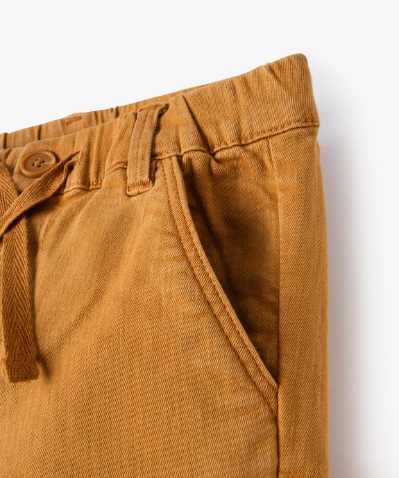 Pantalon chino coupe Regular taille élastique garçon vue2 - GEMO (ENFANT) - GEMO