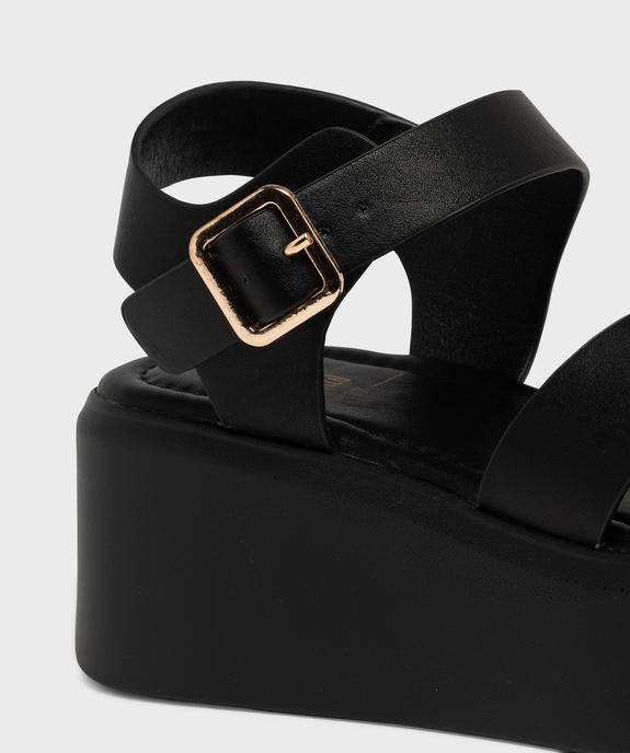 Sandales plateformes à brides croisées femme vue6 - 5 MILES - GEMO