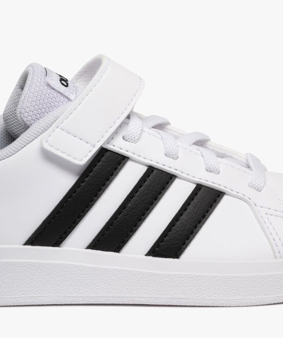 Baskets garçon à scratch et lacets élastiques avec bandes latérales contrastantes - Adidas vue6 - ADIDAS - GEMO