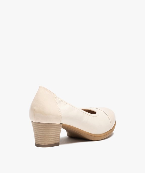 Escarpins confort femme à talon et bout vernis vue4 - GEMO (CONFORT) - GEMO