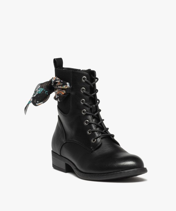 Bottines lacées à foulard noué femme vue2 - GEMO (CASUAL) - GEMO