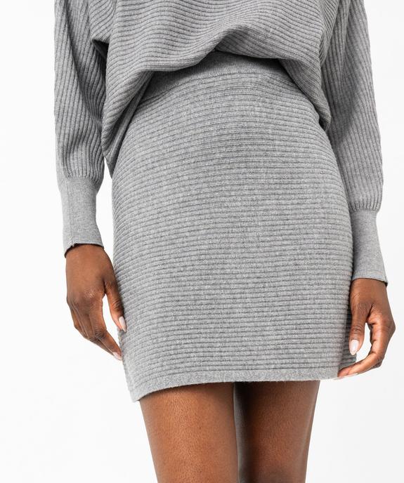 Jupe en maille côtelée femme vue2 - GEMO(FEMME PAP) - GEMO