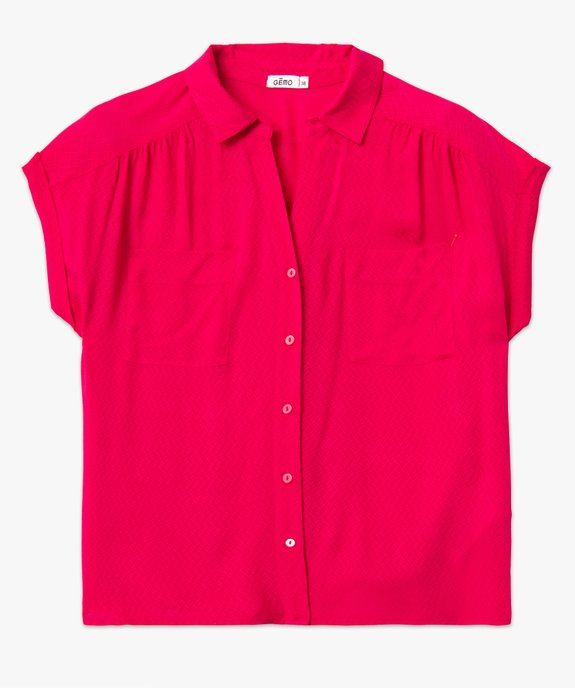 Chemise à manches courtes à reflets irisés femme vue4 - GEMO(FEMME PAP) - GEMO