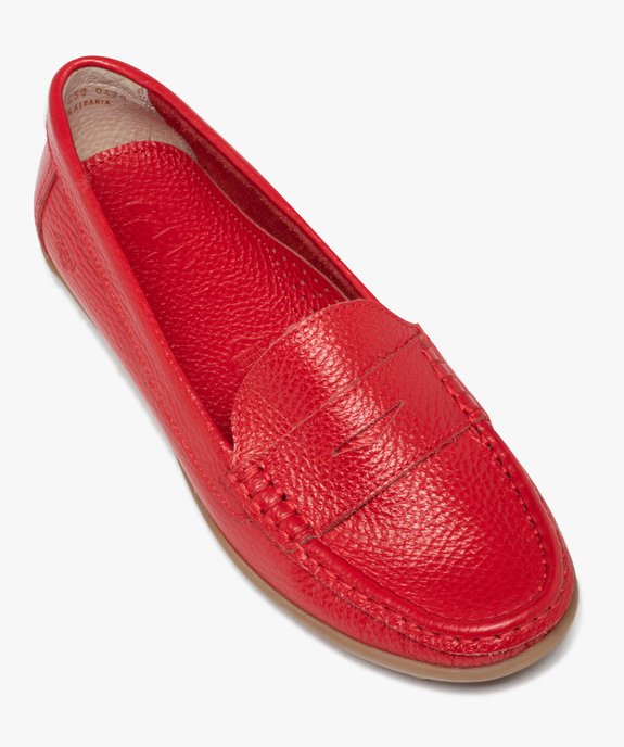 Mocassins confort femme dessus cuir uni vue6 - ZEN AIR - GEMO