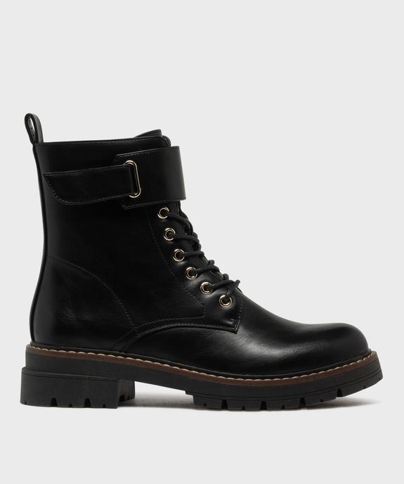 Boots montantes look rangers à épaisse semelle crantée femme vue1 - 5 MILES - GEMO