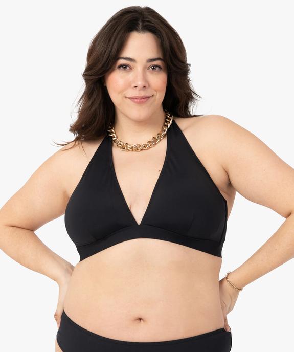 Haut de maillot de bain femme grande taille triangle foulard vue1 - GEMO (PLAGE) - GEMO