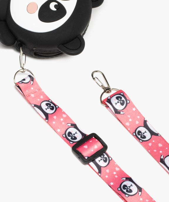 Pochette fille forme panda avec cordon satiné amovible vue3 - GEMO (ENFANT) - GEMO