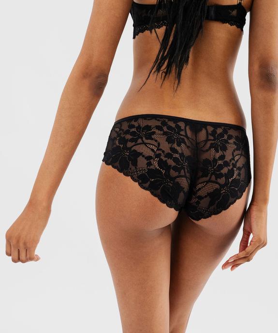 Shorty en dentelle et tulle à ceinture bijou femme vue3 - GEMO(HOMWR FEM) - GEMO