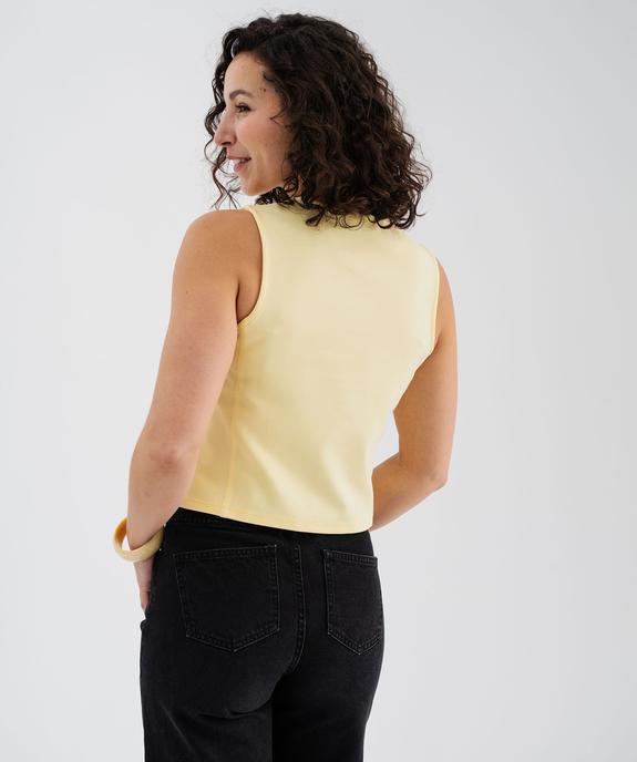 Gilet de costume sans manches en maille milano femme vue3 - GEMO(FEMME PAP) - GEMO