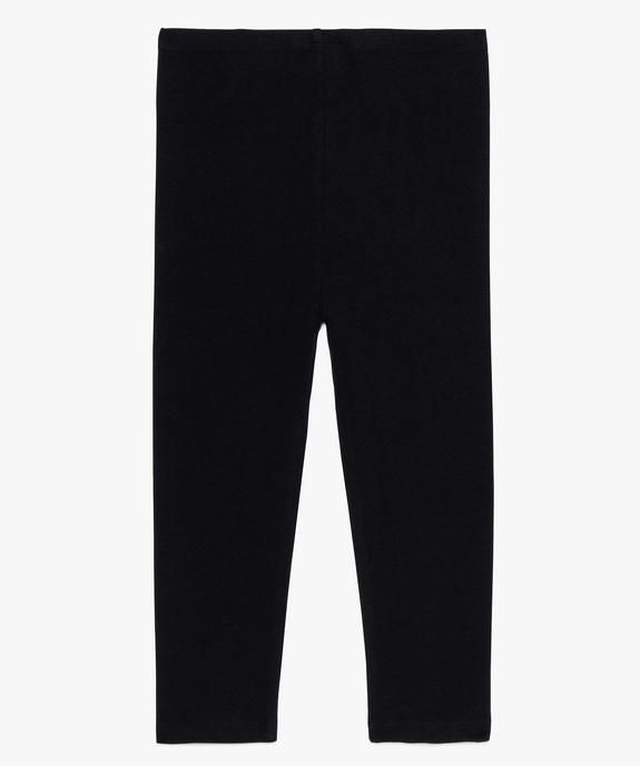 Legging court fille coloris uni en coton vue2 - GEMO (ENFANT) - GEMO