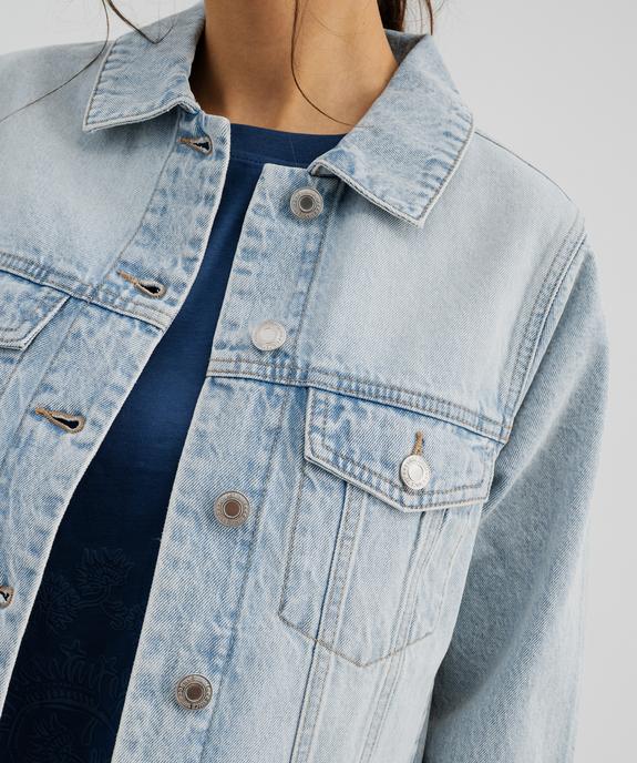 Veste en jean classique femme vue2 - GEMO 4G FEMME - GEMO