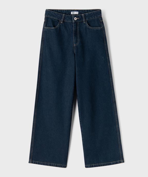 Jean wide leg en denim 100% coton fille vue1 - GEMO 4G FILLE - GEMO