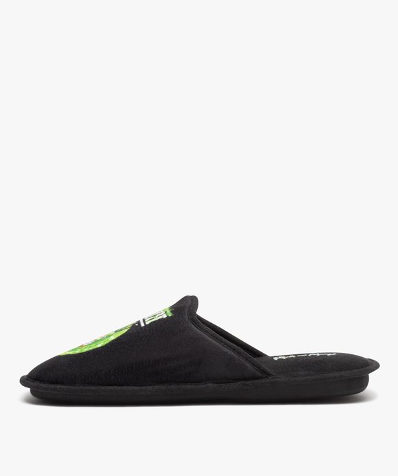 Chaussons homme mules plates en velours ras Rick and Morty vue3 - RICK ET MORTY - GEMO