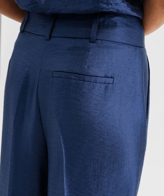 Pantalon de soirée coupe large en matière satinée femme vue5 - GEMO(FEMME PAP) - GEMO