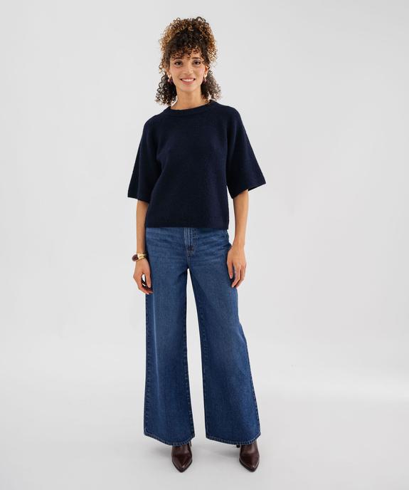 Pull manches courtes ample et douillet femme vue4 - GEMO(FEMME PAP) - GEMO