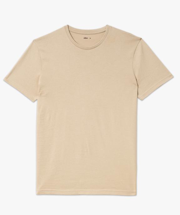 Tee-shirt à manches courtes et col rond homme vue4 - GEMO 4G HOMME - GEMO