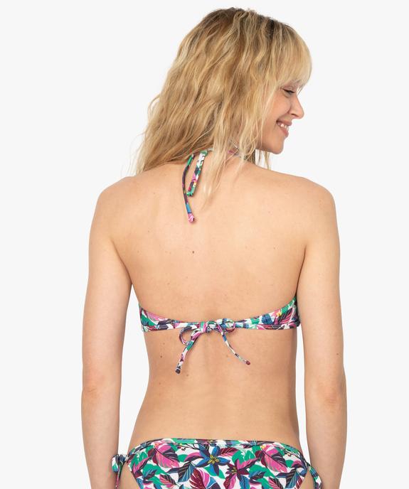 Haut de maillot de bain femme forme triangle avec anneau vue2 - GEMO (PLAGE) - GEMO