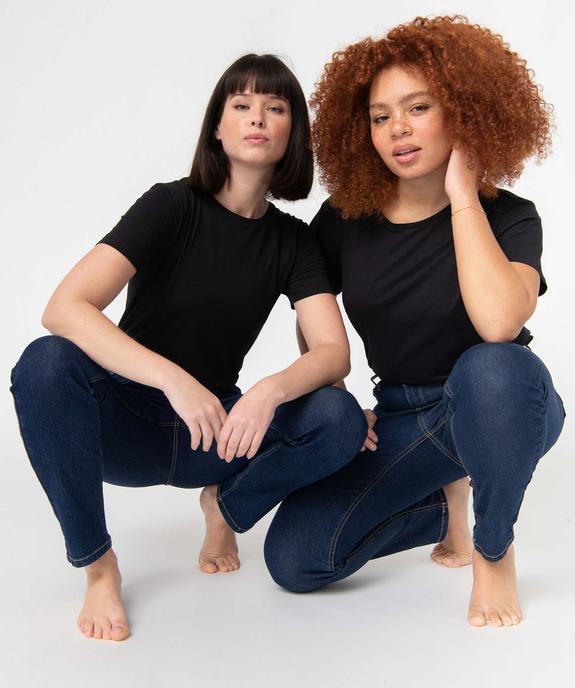 Jean Slim taille haute stretch femme vue6 - GEMO(FEMME PAP) - GEMO