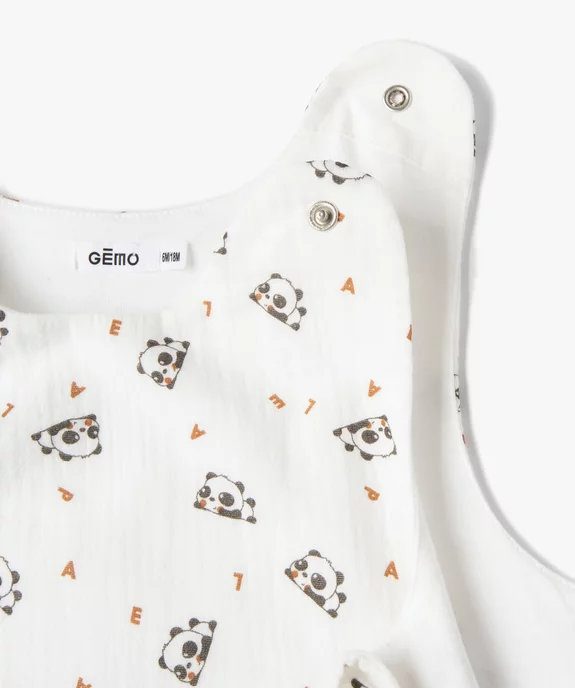Gigoteuse bébé en gaze de coton spéciale été vue2 - GEMO(BB COUCHE) - GEMO