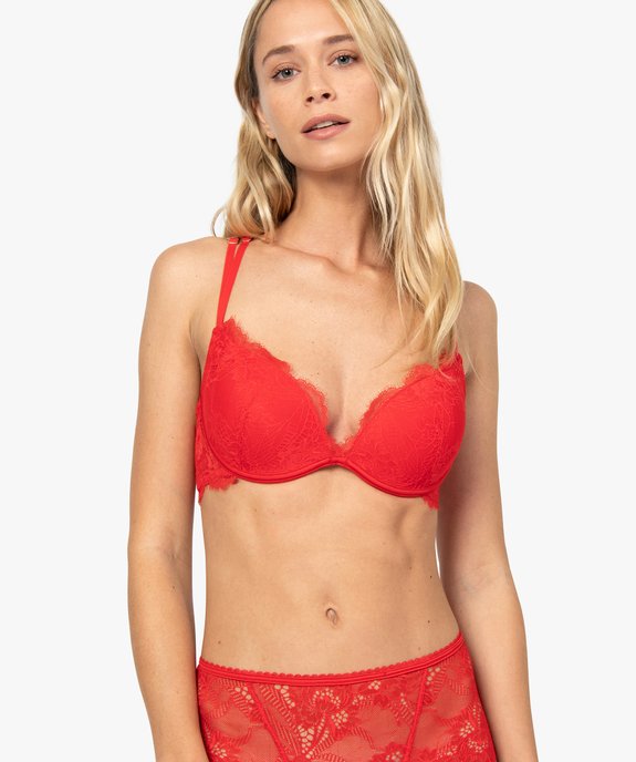 Soutien-gorge femme push-up à dos croisé zippé vue1 - GEMO(HOMWR FEM) - GEMO