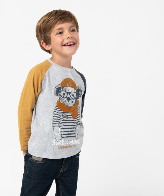 Tee-shirt garçon à manches longues et imprimé - LuluCastagnette vue1 - LULUCASTAGNETTE - GEMO