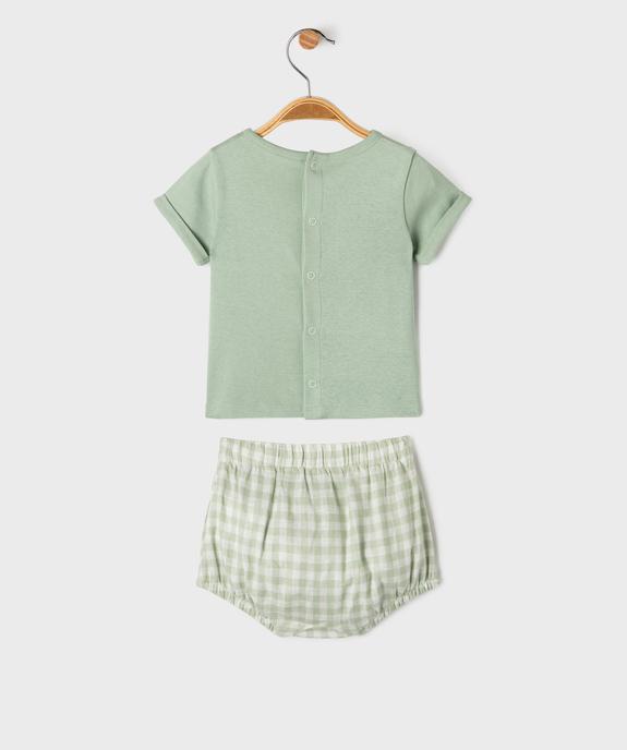 Ensemble 2 pièces bébé tee-shirt et short vue6 - GEMO(BB COUCHE) - GEMO