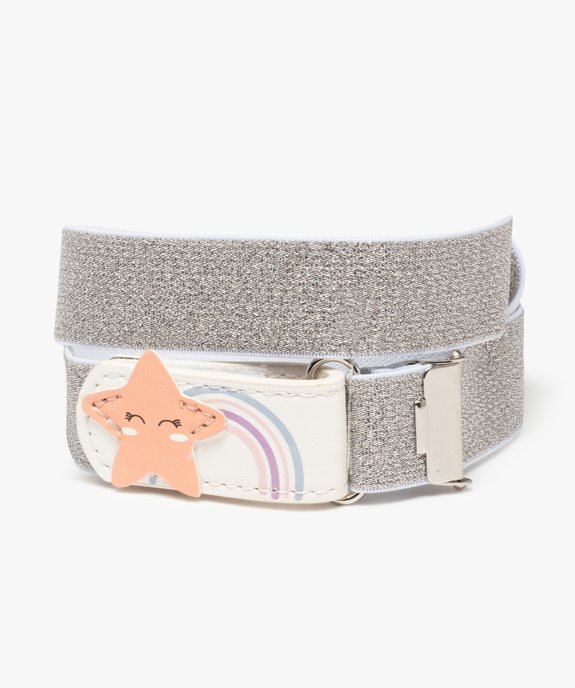 Ceinture fille élastique pailletée avec boucle scratch étoile vue1 - GEMO (ENFANT) - GEMO