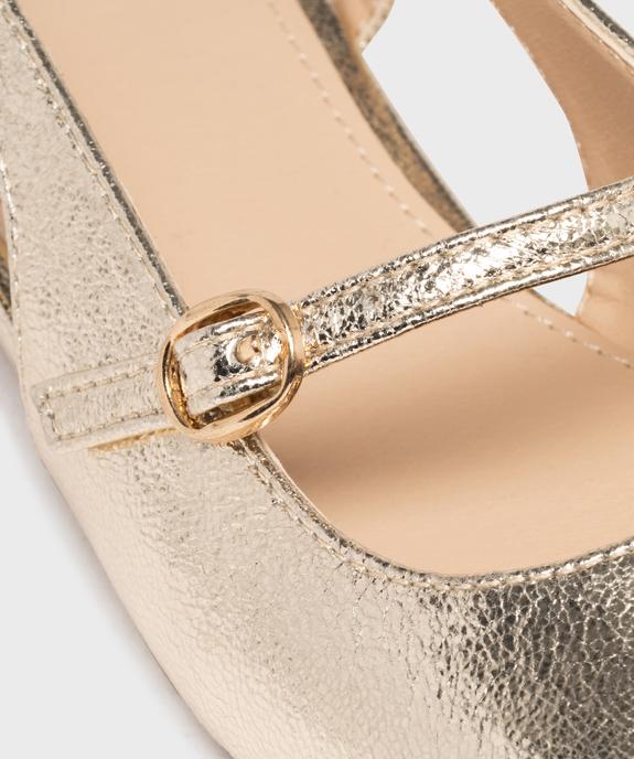 Ballerines vernies slingback à bout carré et brides femme - Follow Me vue6 - FOLLOW ME - GEMO