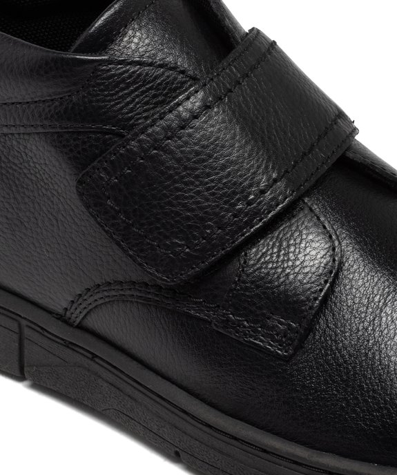 Boots homme confort en cuir uni et à scratch large vue6 - GEMO (CONFORT) - GEMO