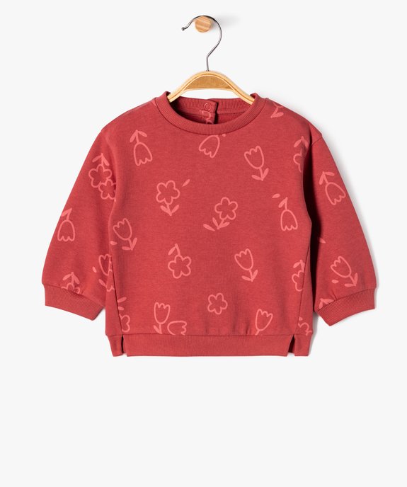 Sweat à motifs intérieur molletonné bébé fille vue1 - GEMO(BEBE DEBT) - GEMO