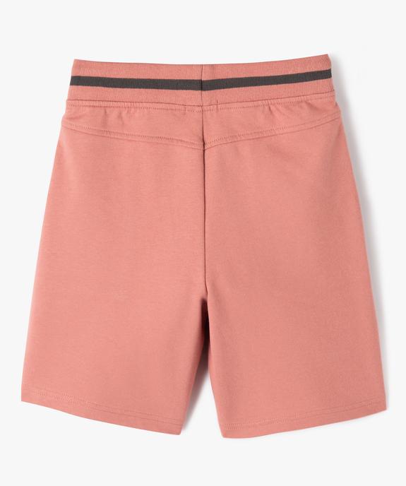 Bermuda en maille avec ceinture bicolore garçon vue3 - GEMO 4G GARCON - GEMO