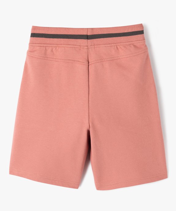 Bermuda en maille avec ceinture bicolore garçon vue3 - GEMO 4G GARCON - GEMO
