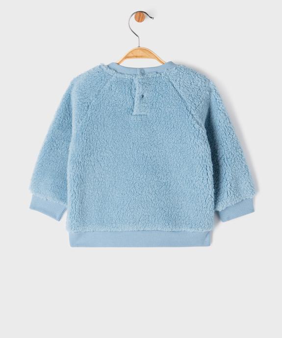 Sweat en sherpa douillet imprimé bébé garçon vue4 - GEMO(BEBE DEBT) - GEMO