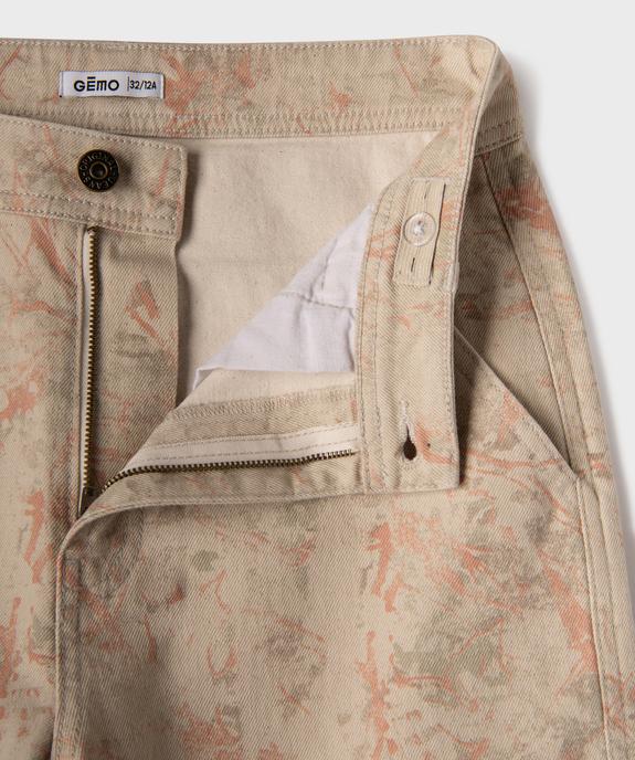 Pantalon loose imprimé en coton stretch garçon vue2 - GEMO (JUNIOR) - GEMO