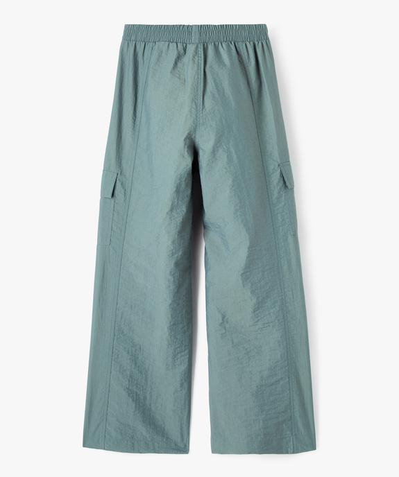 Pantalon en toile de parachute avec poches à rabat fille vue4 - GEMO (JUNIOR) - GEMO