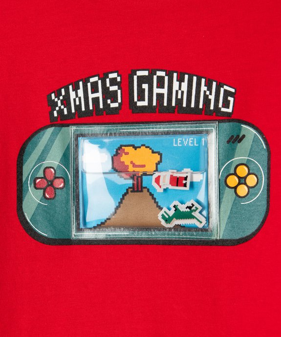 Tee-shirt à manches longues avec motif de Noël animé garçon vue2 - GEMO 4G GARCON - GEMO