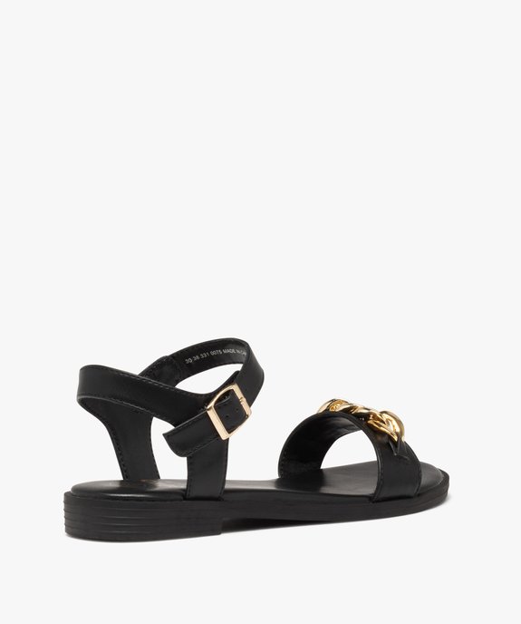 Sandales femme à talon plat et bride avec chaîne vue4 - GEMO (CASUAL) - GEMO