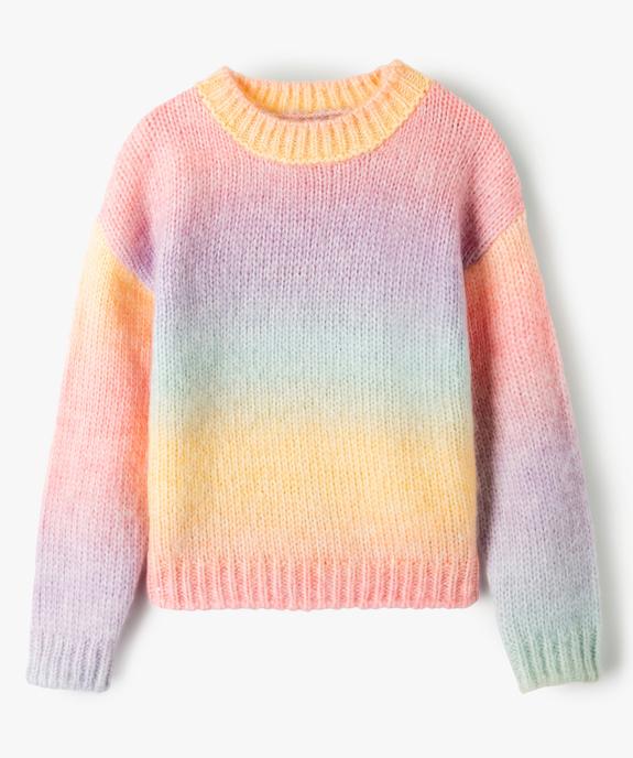 Pull fille à col rond en grosse maille vue1 - GEMO (ENFANT) - GEMO