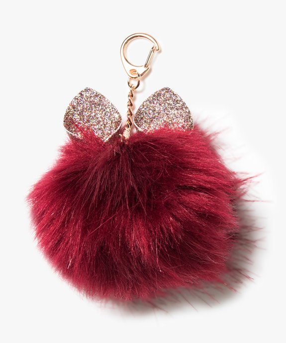 Porte-clés pompon  avec oreilles pailletées vue1 - GEMO (ACCESS) - GEMO